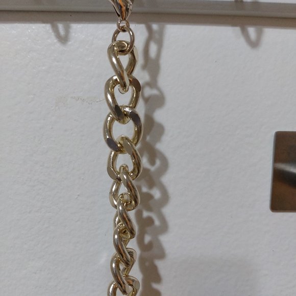 TOMMY HILFIGER TH Gold Chain Easy Clip On Belt Modern Stylish - Picture 4 of 6